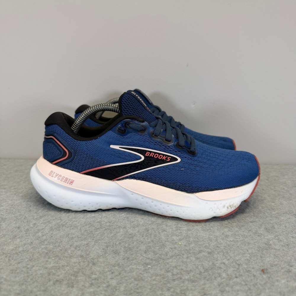 Brooks Glycerin 21 Womens Shoes Size 6.5 Blue White Running Sneakers 1204081B496 - Picture 4 of 10